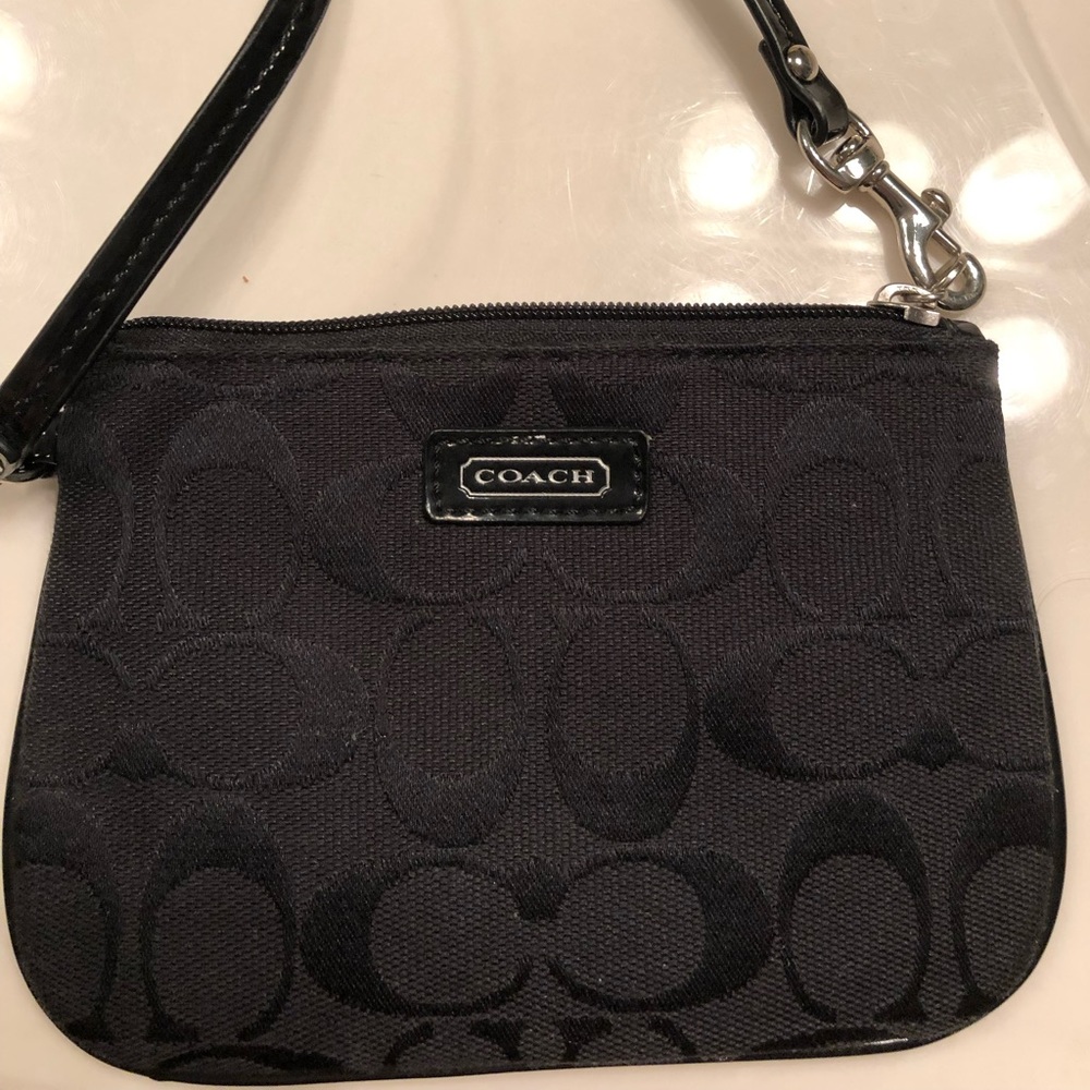 Black Coach wristlet